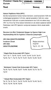 HPV Pozitif Test Soncu